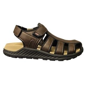 St. Johns Bay Fairport Mens Brown Fisherman Sandals Size 11M 629-0119